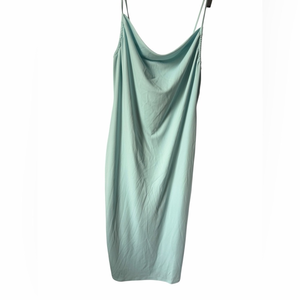 Forever21 Baby Blue Slip Dress Midi Cowl Neck Plus Size 0x Summer Going Out - Picture 4 of 10